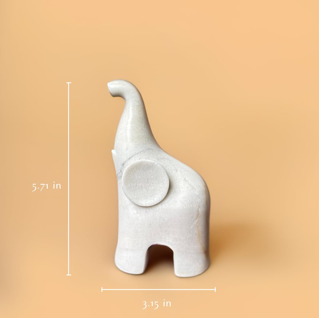 Sculpture d'éléphant – Pierre de Huamanga (Oreille ronde)