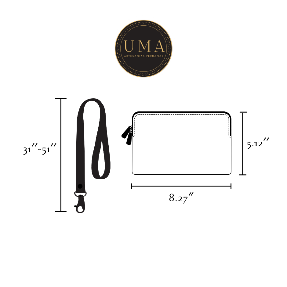 Bolso textil con asa (cierre zipper)