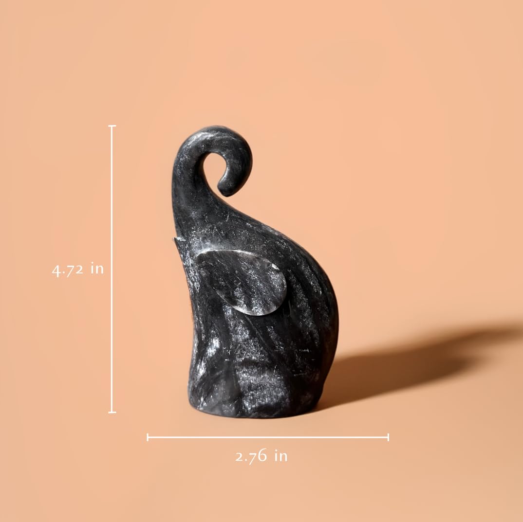 Elephant Sculpture - Peruvian stone (Oval ear)