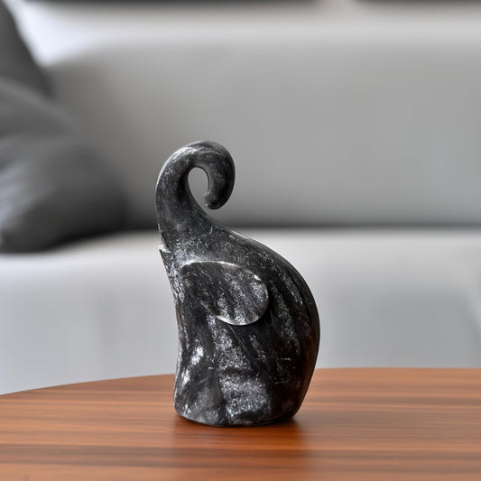 Elephant Sculpture - Peruvian stone (Oval ear)