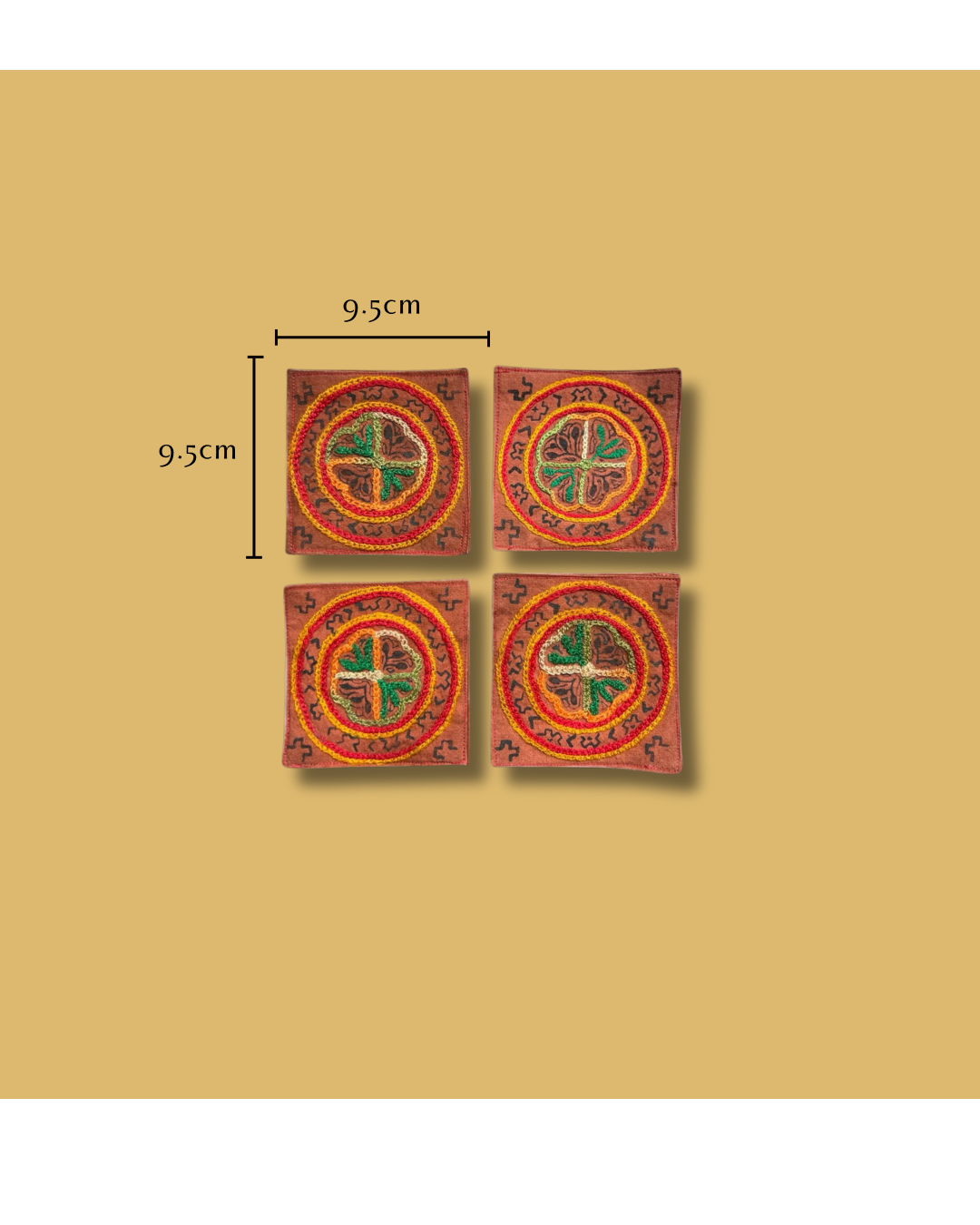 Posavasos textiles Kené (Shipibo-Konibo)