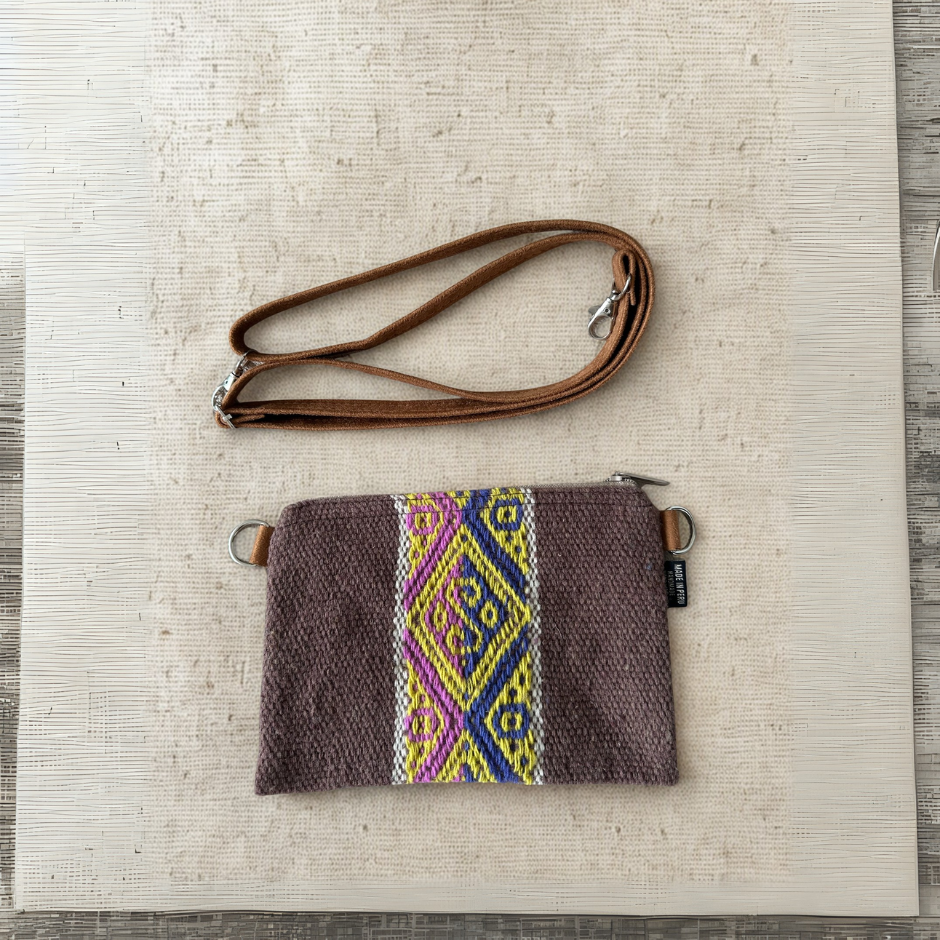 Bolso textil con asa (cierre zipper)