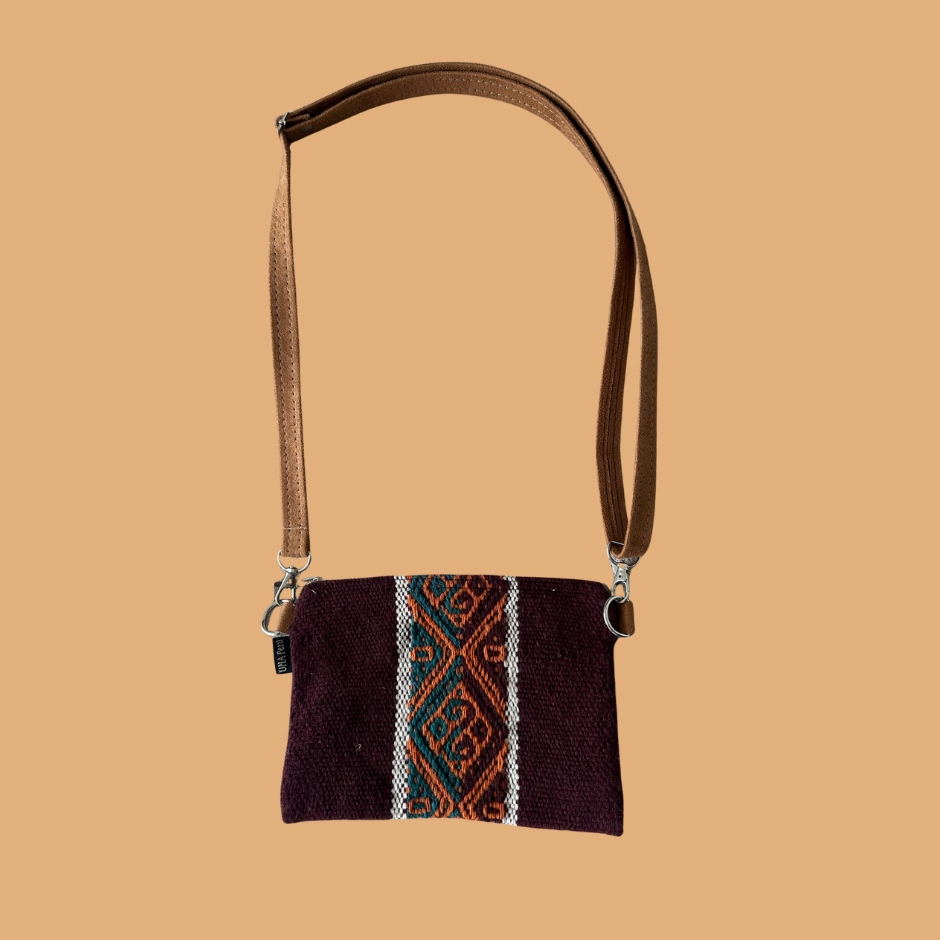 Bolso textil con asa (cierre zipper)